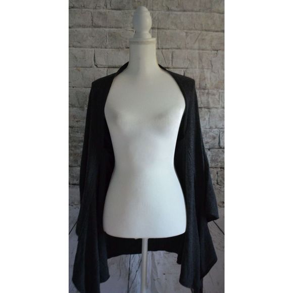 Max Studio Gray Women's Size XS Cardigan Open Faced Shoulder Cape - Picture 1 of 2